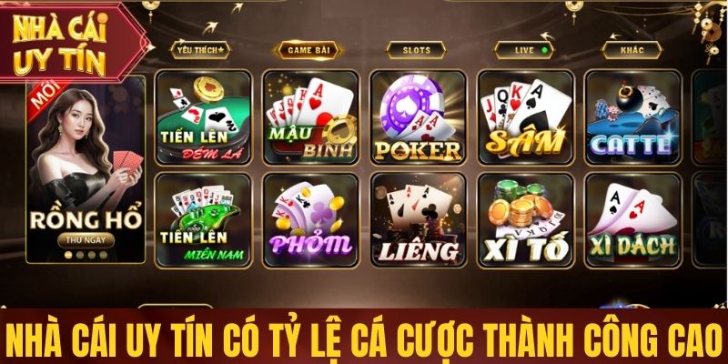 Nhà cái uy tín có tỷ lệ cá cược thành công cao